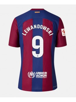 Barcelona Robert Lewandowski #9 Replika Hemmakläder Dam 2023-24 Kortärmad